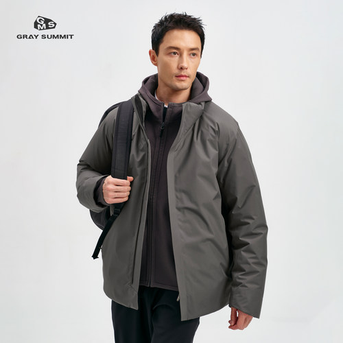 GRAYSUMMIT防水防风立领羽绒服