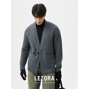 进口RWS认证extrafine merino羊毛粗针眼镜蛇扣开衫 限时特价