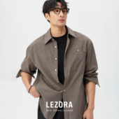 超轻薄信封口袋休闲衬衫 poplin有机府绸棉 防晒男 Organic LEZORA