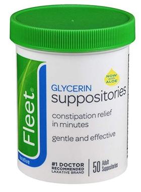 现货秒发 美国Fleet甘油栓剂通便甘油栓解除秘不污衣物 50支装