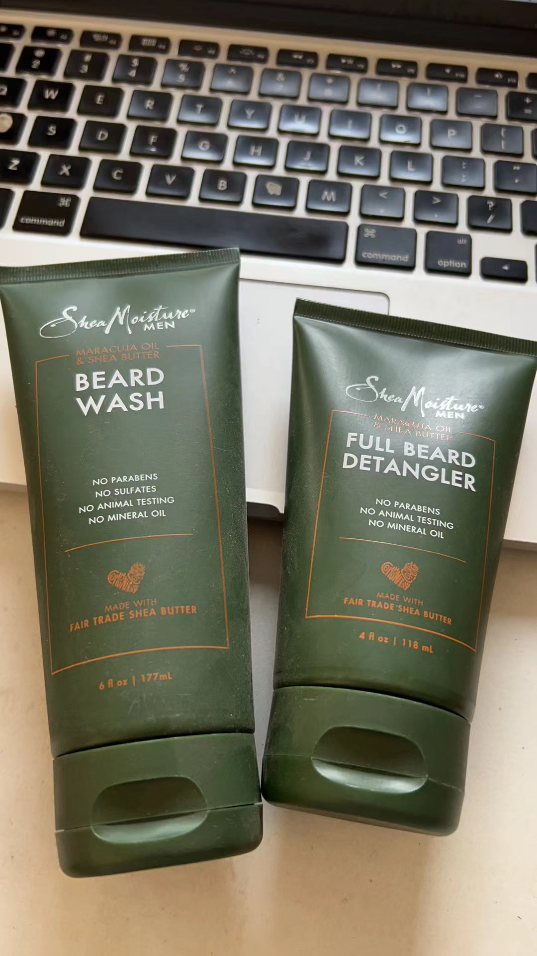 现货Shea Moisture Beard Wash and Detangler Set Maracuja Oil