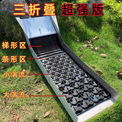 【三折叠加强款溜金槽】大号专业选洗金工具整套手动小型淘金设备