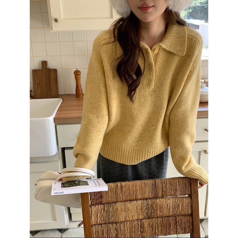 3th Morning 秋晨暖意 温柔风气质polo领针织衫毛衣ZY3565