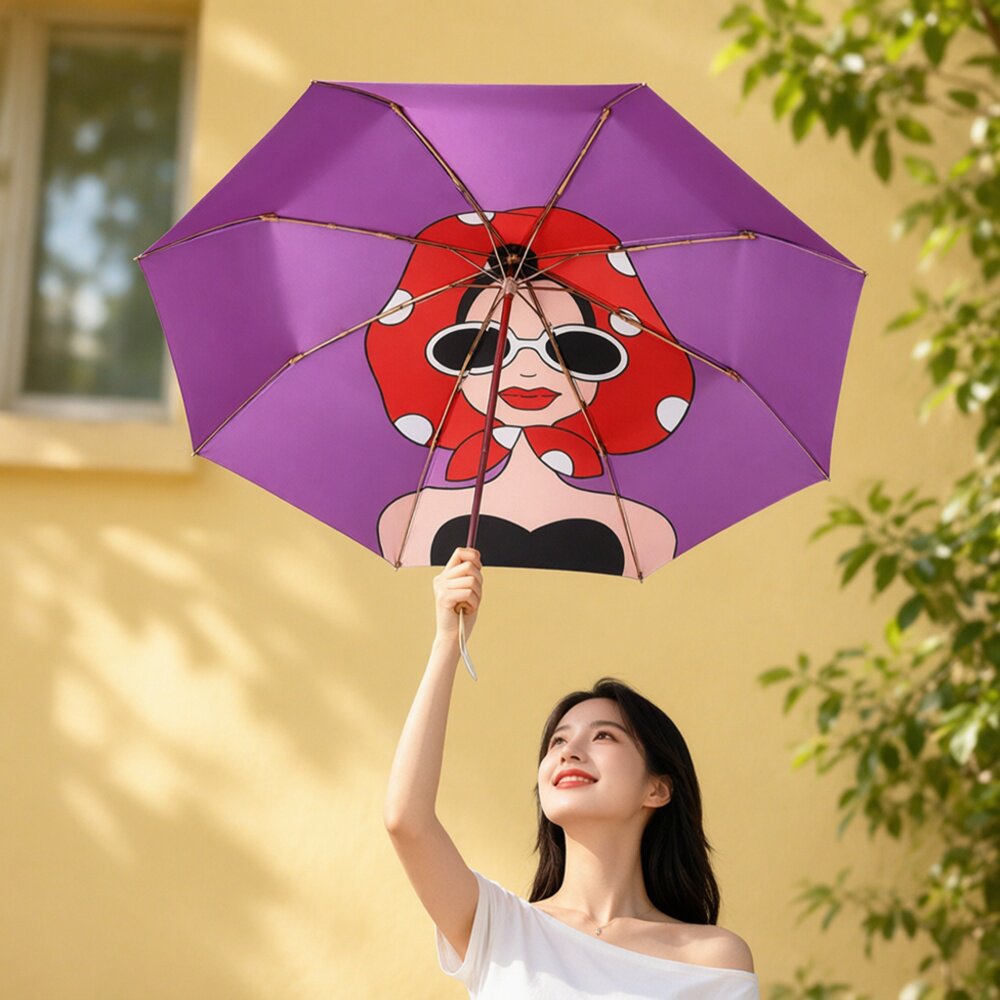 三折卡通可爱防晒晴雨两用伞