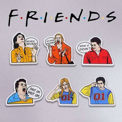 friends 老友记美剧同款亚克力冰箱贴六人行纪念周边创意礼物