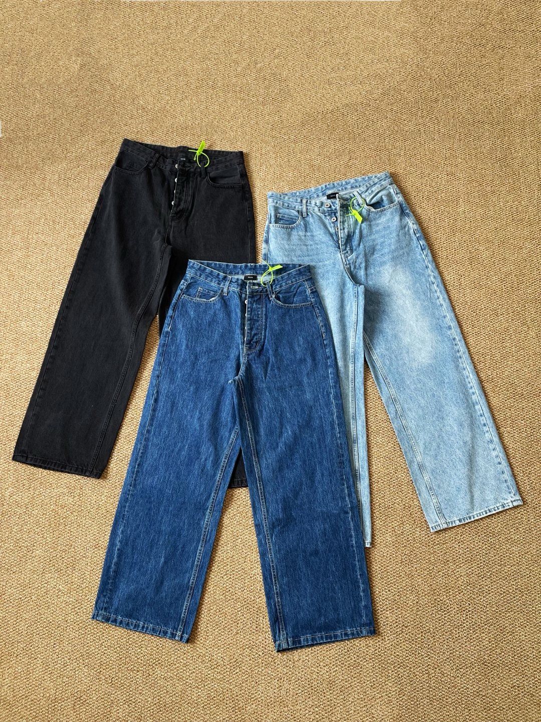 【地表最强】Vujade 009 Drop2 黑色三色直筒排扣牛仔裤长裤男女