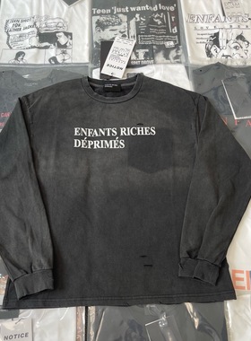 【纯原顶版】ERD忧郁的富二代阴影口袋纯棉长袖卫衣T恤男女外套