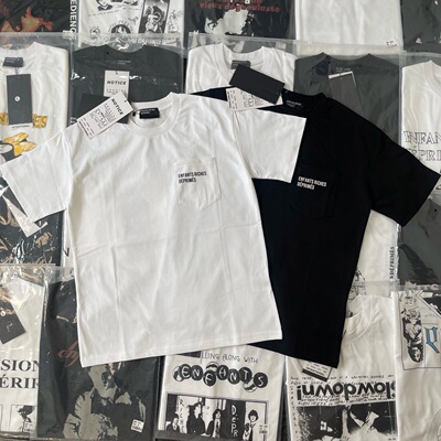 纯原顶板ERD忧郁的富二代基础小口袋圆领纯棉字母印花短袖T恤男女