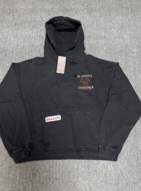 PalyHollywood水洗做旧连帽卫衣