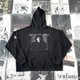 【纯原顶版】ERD忧郁的富二代人像画框宽松水洗破坏连帽卫衣潮