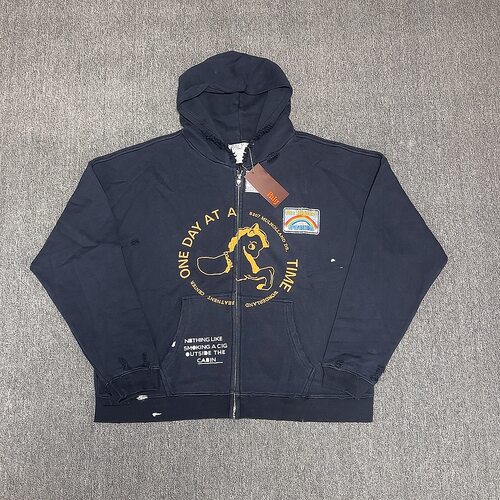PalyHollywood水洗做旧连帽卫衣