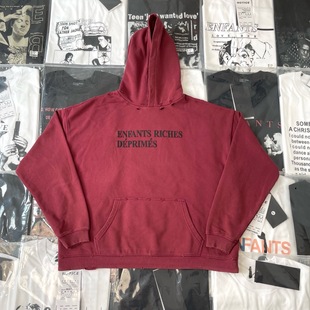 【纯原顶版】ERD忧郁的富二代宽松版型水洗破坏重磅印花连帽卫衣