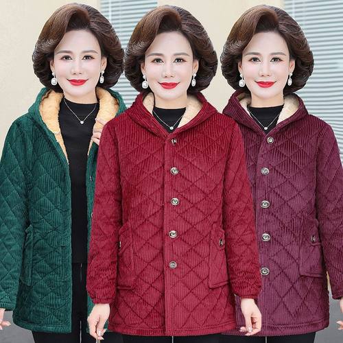 四川省服中老年女士冬季棉服耐脏罩衣妈妈加绒加厚中长款干活棉袄