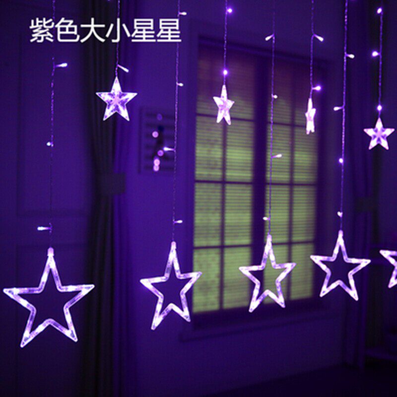 新年氛围烧烤摊布置店铺飘窗女生卧室寝室阳台小灯串门头ins窗帘