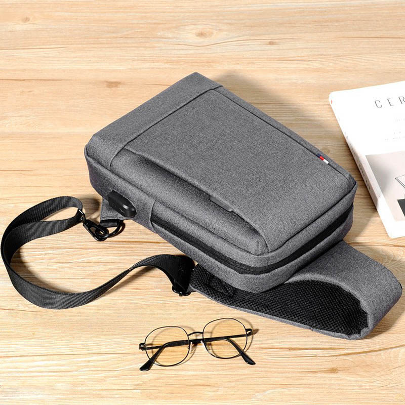 简约胸前包休闲通勤商务男包单肩斜挎包大容量胸包牛津纺斜背包,箱包皮具/热销女包/男包,男士包袋,淘宝优惠券,粉丝福利购,淘宝优惠卷