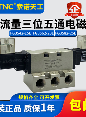 STNC索诺天工3522大流量电磁阀FG3542-15CL/3562-20CL/3582-25CL