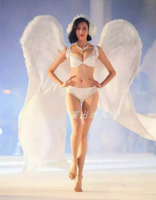天使之翼翅膀模特车展内衣走秀活动演出拍照大号羽毛翅膀背饰道具