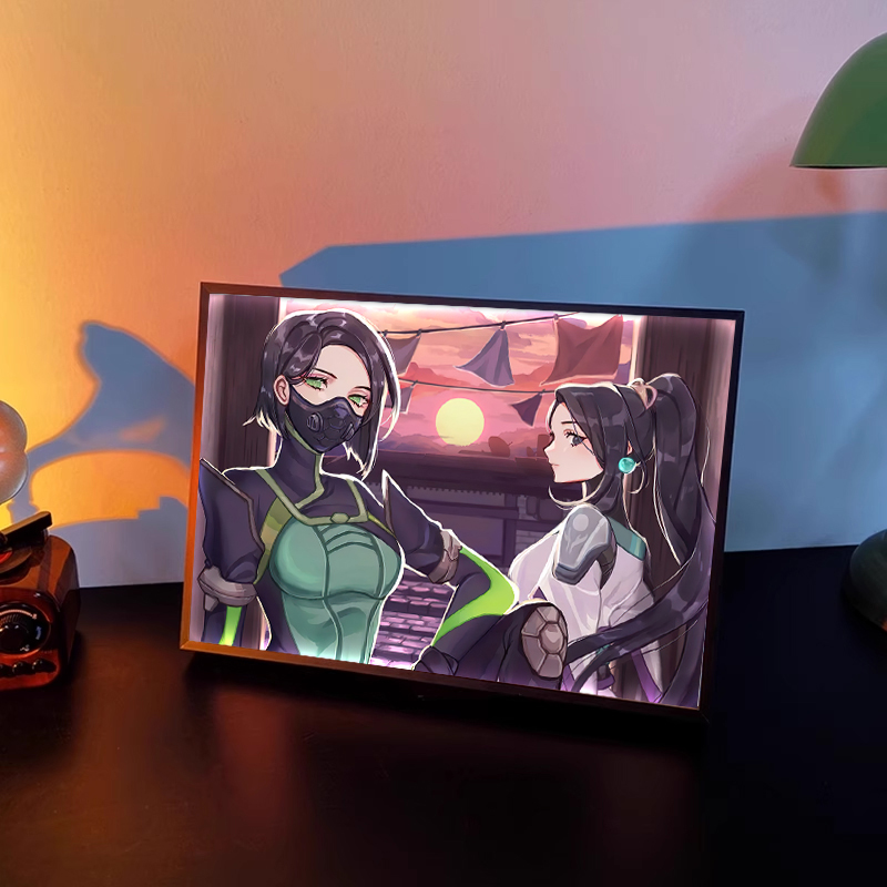 无畏契约蝰蛇周边灯光画瓦罗兰特viper摆件网吧电脑桌面摆件夜灯