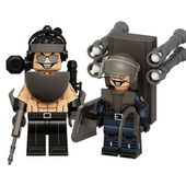 飞行监控人巨大泰坦电视人闪电马桶人拼装 KDL826 28新款 积木玩具