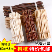 天然树枝环境布置儿童手工材料干枝挂饰幼儿园装 饰柳条松果木片