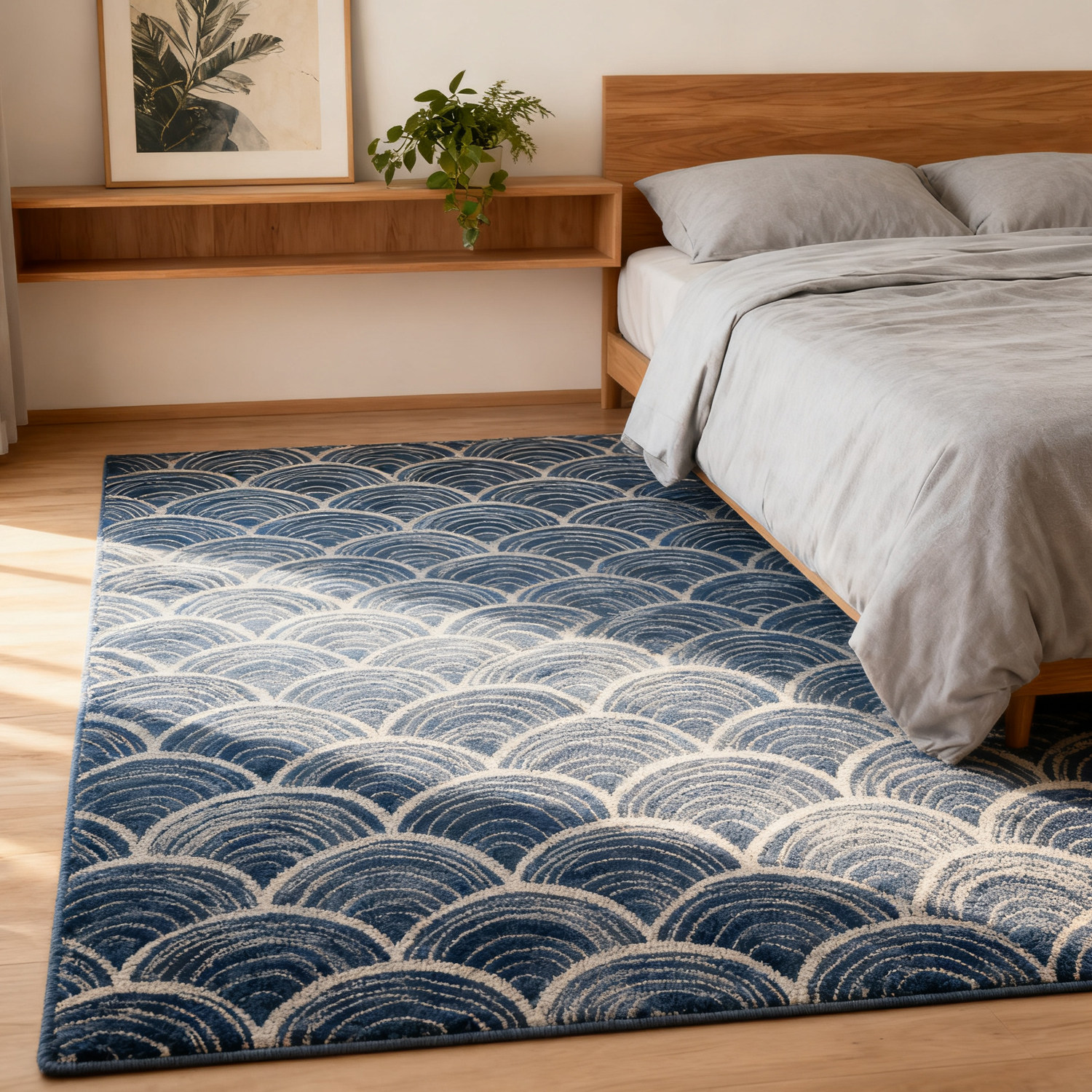 南洋风现代简约地毯客厅沙发茶几毯卧室床边毯轻奢高级感防滑地垫