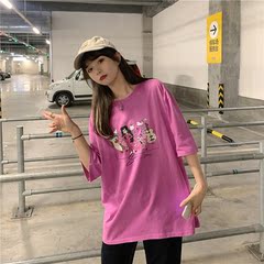 Real shot short sleeve T-shirt for female students