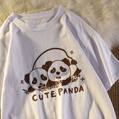 Real shot original cotton short sleeve T-shirt women loose Korean ins fashion Harajuku Japanese half sleeve top