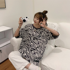 實拍短袖女夏季新款歐洲站美式恤女純棉寬鬆潮百搭