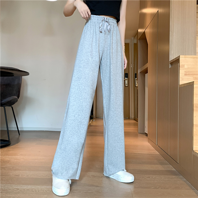 New slim and versatile casual pants with wide legs and high waist