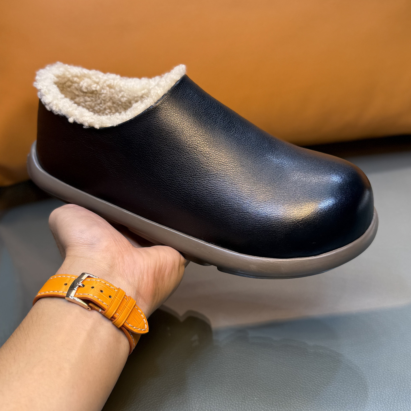 真羊皮毛一体保暖勃肯鞋男女同款