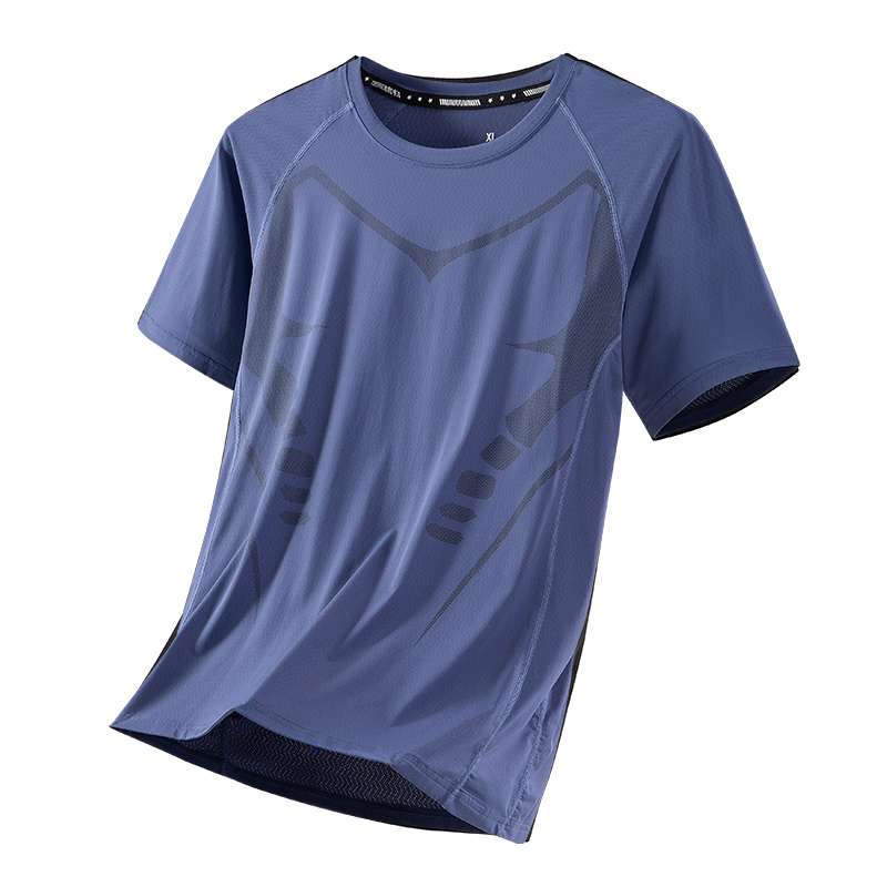 运动t恤男夏薄款速干短袖宽松大码健身衣服训练跑步冰丝吸汗上衣