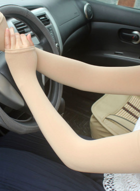 厂家直销夏季冰丝袖防晒手套长款薄防晒袖套男女骑行开车手臂套袖