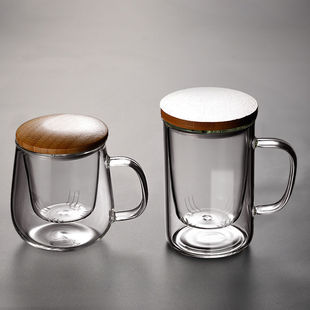 创意玻璃杯 厂家供应家用茶水分离泡茶杯大容量杯子过滤办公室日式