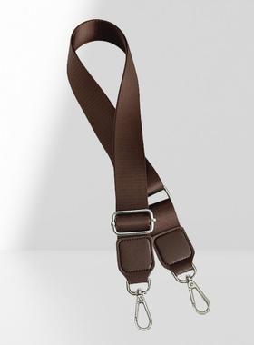 新款男女包单肩斜跨包带子配件改造纯黑色加厚尼龙宽织带百搭时尚