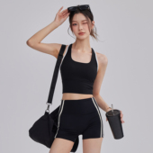 健身普拉提两件套2025新款 女速干透气运动背心短裤 瑜伽服套装 夏季
