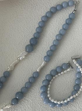 项链百搭轻奢高级感简约串珠纯银