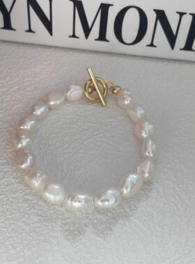小众珍珠手串14K包金高级百搭