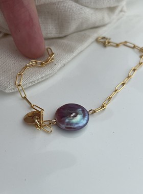 美国14K注金小众高级巴洛克手链