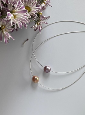 纯银小众设计高级轻奢珍珠项圈
