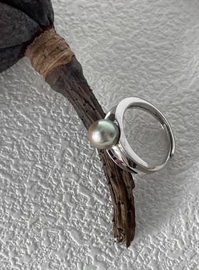 S925纯银轻奢小众精致珍珠戒指