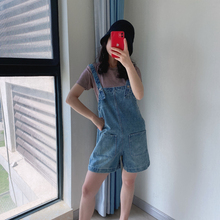 2020夏新款大恩诚地素百搭减龄休闲背带裤韩版牛仔短裤女2C2R004