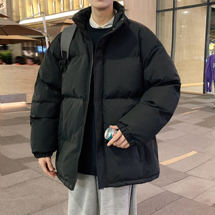 休闲羽绒服男士冬装韩版宽松立领大码百搭青年冬天衣服保暖外套冬