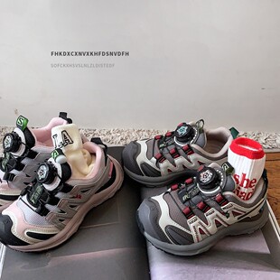 复古新款童鞋3-6-12岁儿童运动鞋网面透气女童老爹鞋轻便男童鞋子