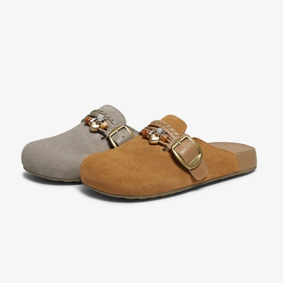 他她女鞋勃肯鞋毛毛鞋后空百搭鞋