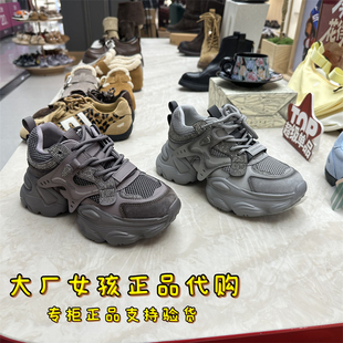 厚底增高休闲运动鞋 子拼接老爹鞋 F1H1DAM6 百丽2026春女鞋 专柜正品
