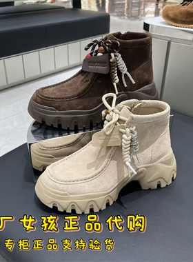 专柜正品思加图2025冬季新款复古运动靴短靴厚底增高女靴EIX02DD5