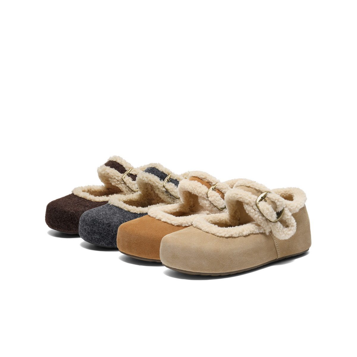 百丽勃肯鞋女鞋雪地靴玛丽珍棉鞋