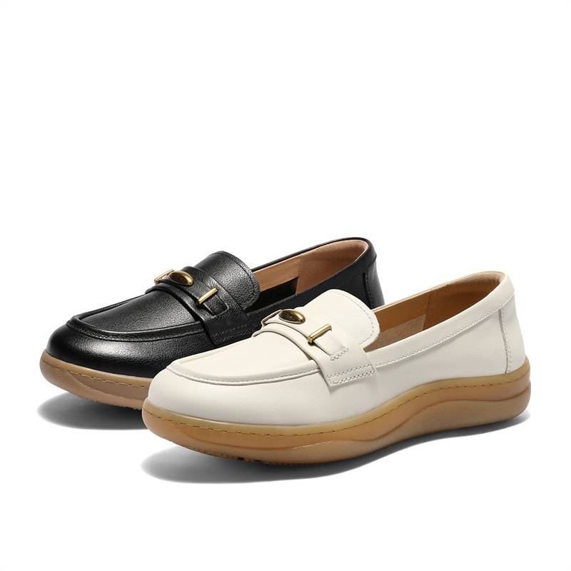 森达乐福鞋皮鞋女款厚底通勤单鞋