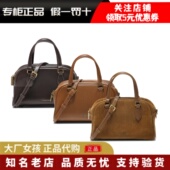 专柜正品 百丽2025冬包包牛皮手提单肩斜挎保龄球波士顿包BL861DX5