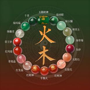 五行手串男女款2025补缺喜用水木火土金属性水晶玛瑙财神多宝手链